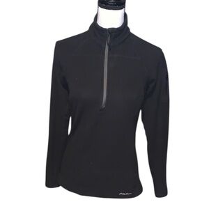Eddie Bauer first ascent polartech Black Quarter-Zip Pullover sweatshirt fleece